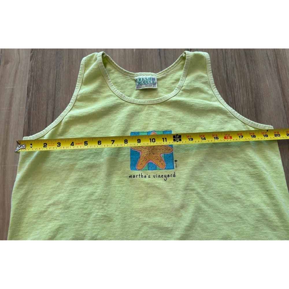 Vintage Fresh Produce Martha's Vineyard Crop Tank Top Boxy OS Measures S/M - Picture 5 of 7